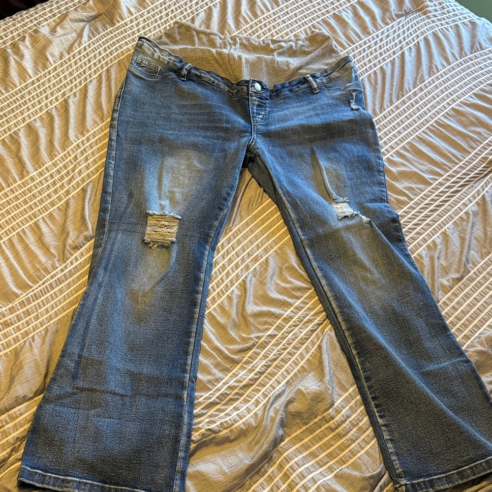 SHEIN Classic Blue Boot Cut Jeans